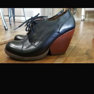 Kork-ease leather oxford booties